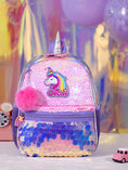 Load image into Gallery viewer, (purple)Unicorn Sequins Backpack - BagNook
