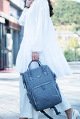 Load image into Gallery viewer, (navy)Sunveno Quilted Diaper Bag - BagNook
