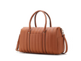 Load image into Gallery viewer, (brown)Luana Quilted Vegan Leather Duffel Bag by Mia k - BagNook
